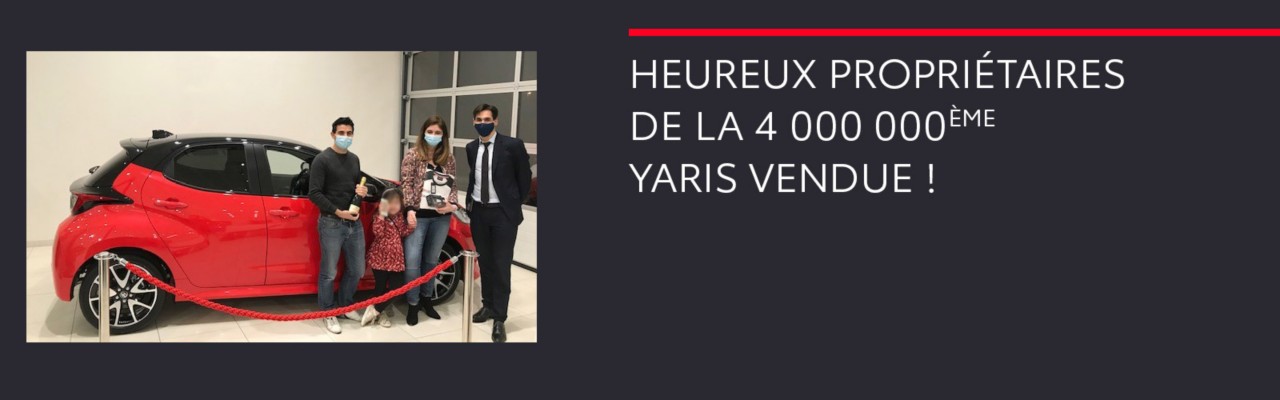 Heureux propriétaires de la 4 000 000  Yaris vendue !