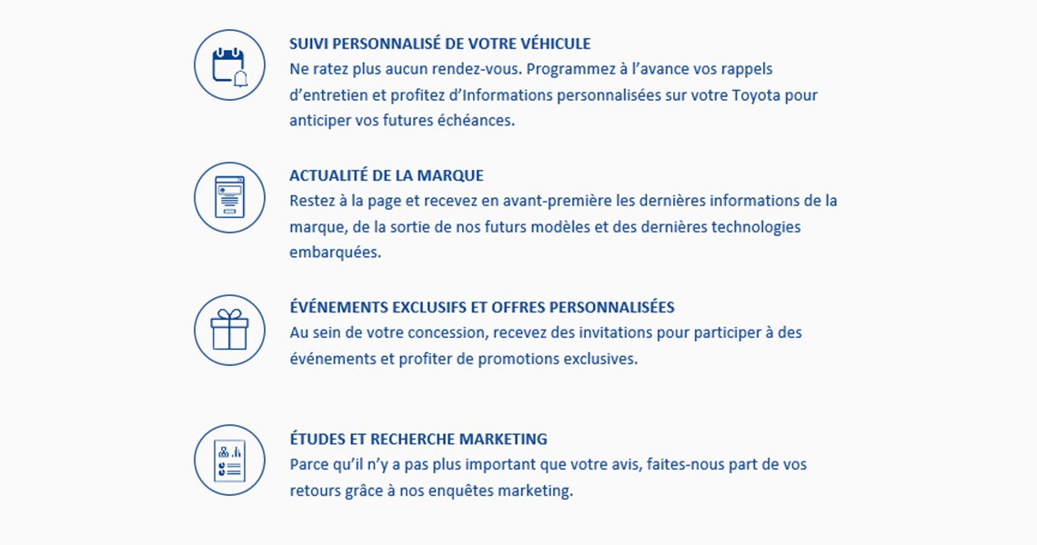 Informations personnalisées, conseils d'experts ou offres exclusives 