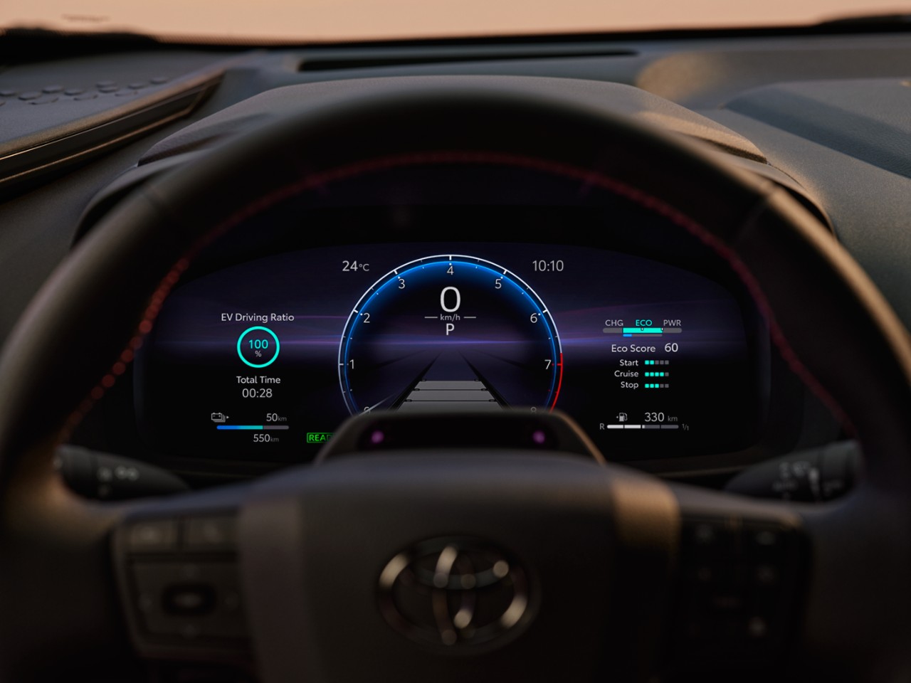 Toyota C-HR 2024 cockpit numérique